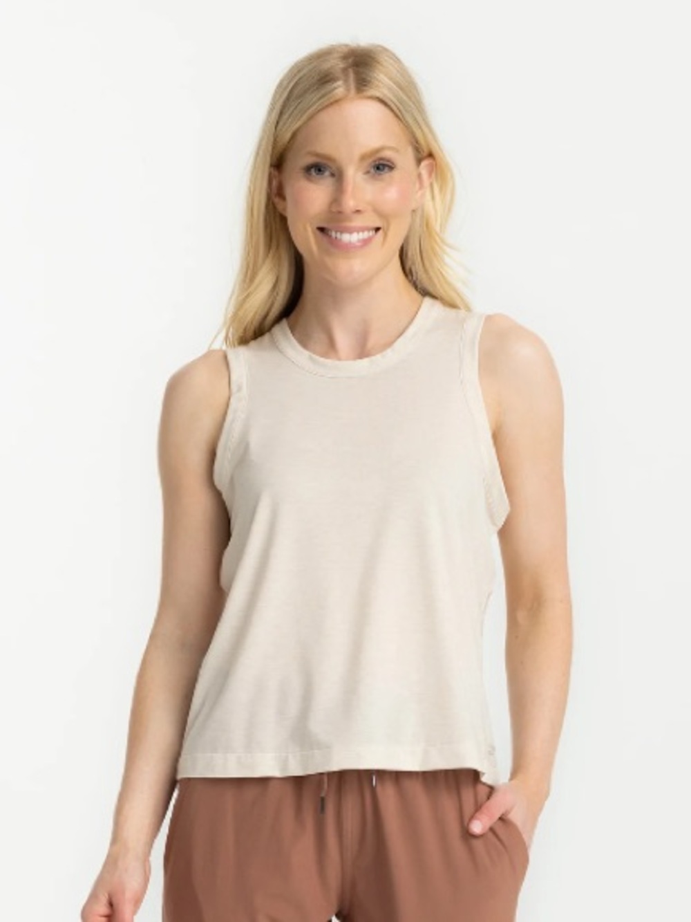 NWOT Free Fly Apparel Women's Elevate Lightweight Tank | Medium | Heather Birch
